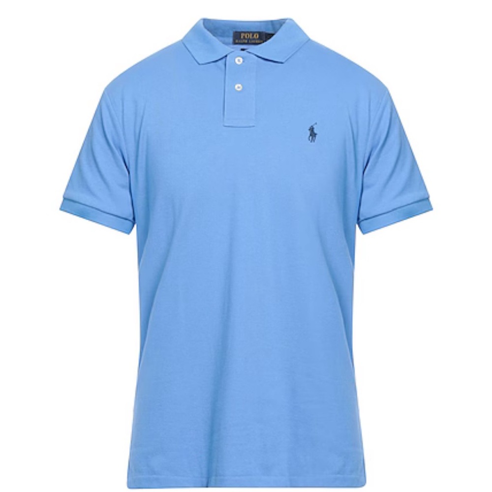 Polo by Ralph Lauren Men's Blue Custom Slim Fit Polo Shirt - Size S
